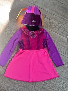 PAW Patrol Skye Pink & Purple Girls Costume Dress with Hat.  Size 3T-4T